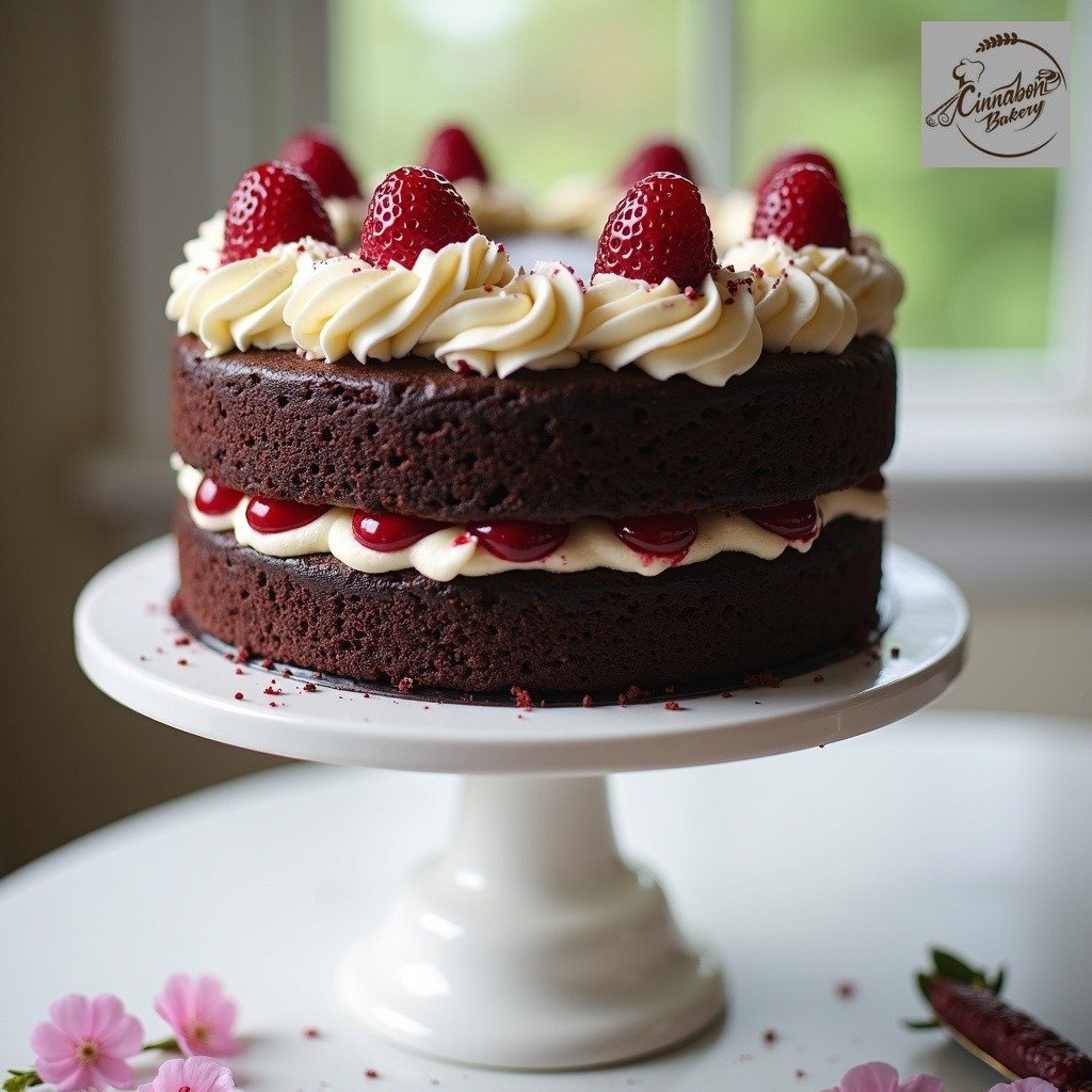 Indulgent Black Forest Fathers Day Cake