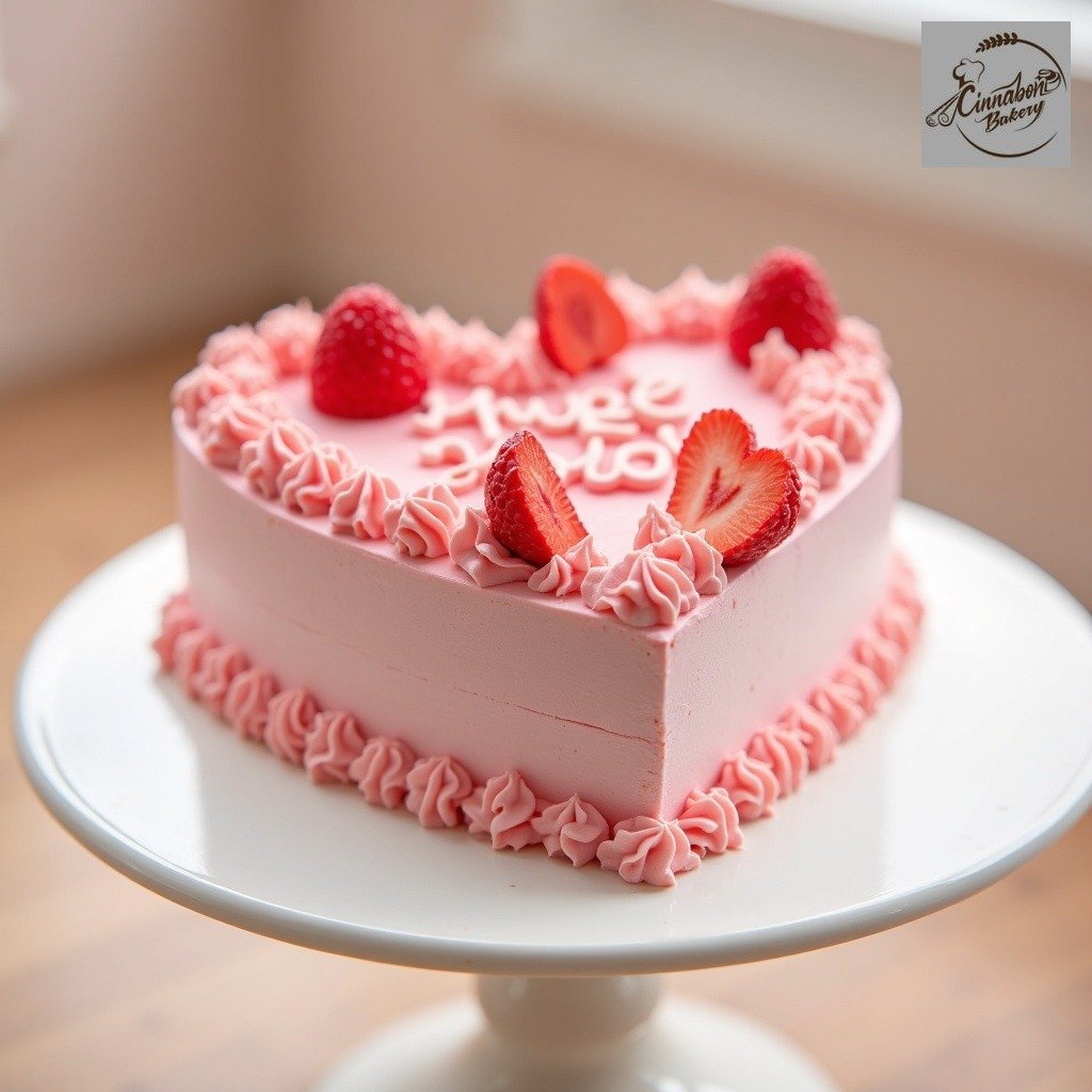 Love Heart Birthday Cake