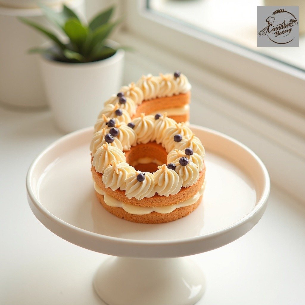 Number Six Shape Cake