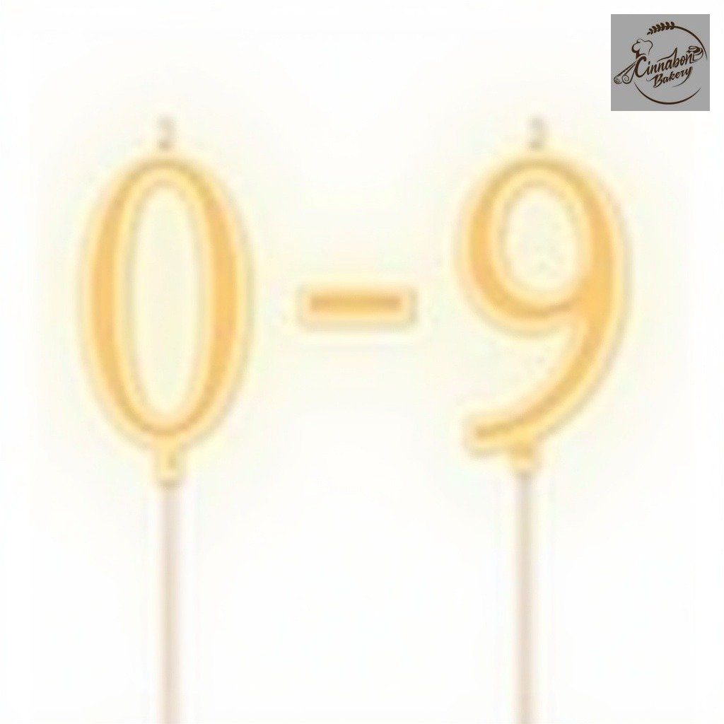 Numeric Gold Candle 0-9