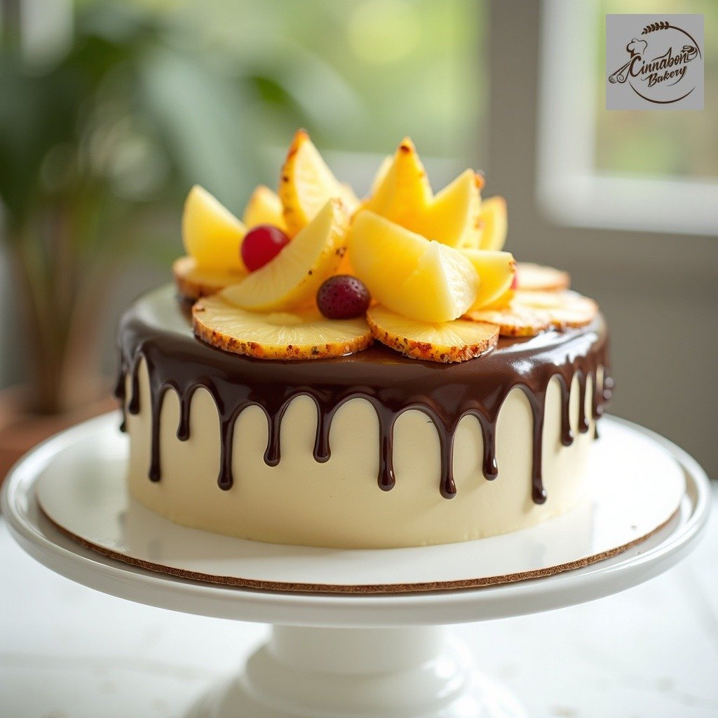 Pineapple Cake with Fruits
