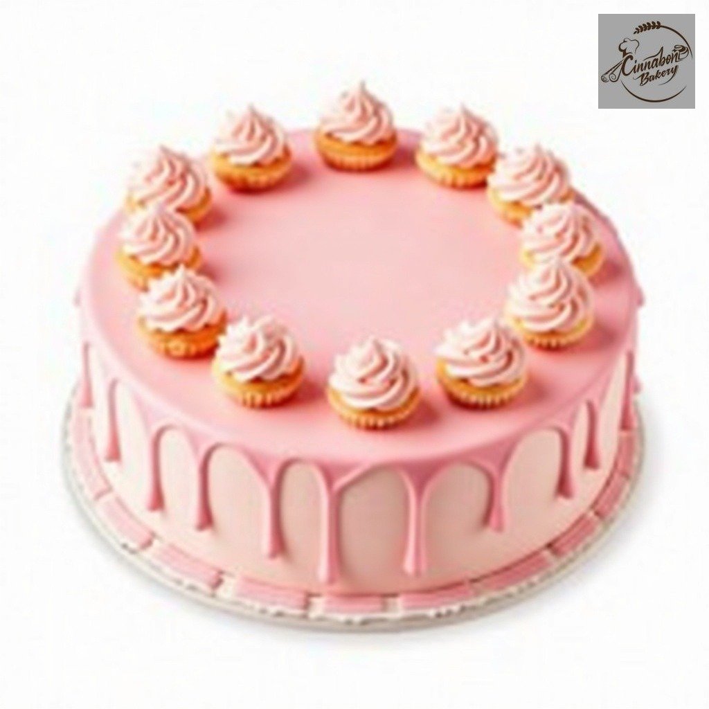 Pink Drip Cake