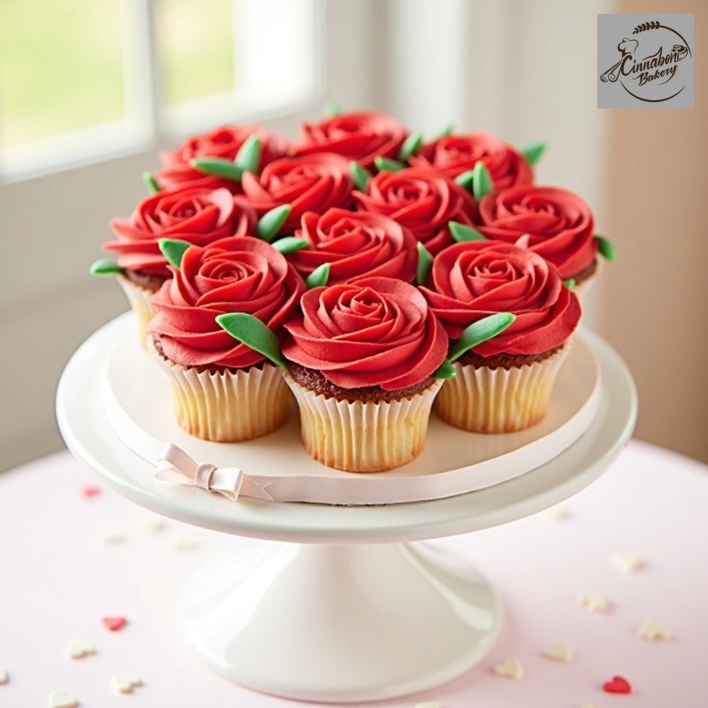 Rosette Romance Cupcakes