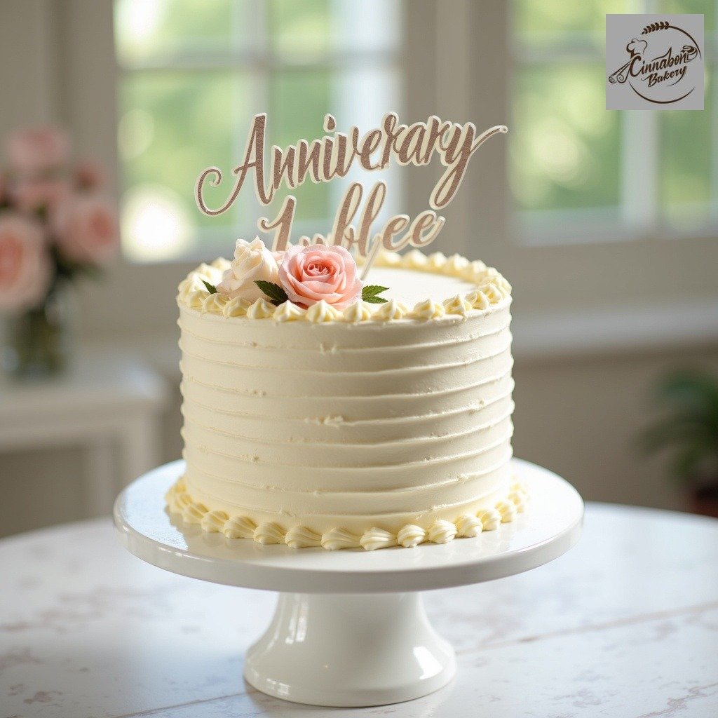 Silver Jubilee Anniversary Cake