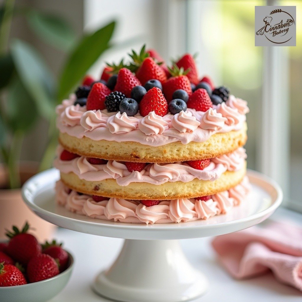 Strawberry Cream Cake