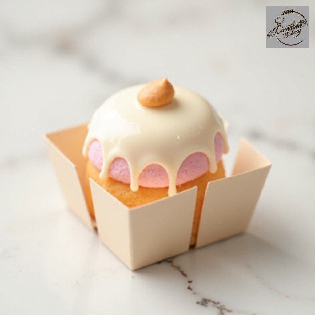 White Chocolate Drip Pastel Pink Mini Cake