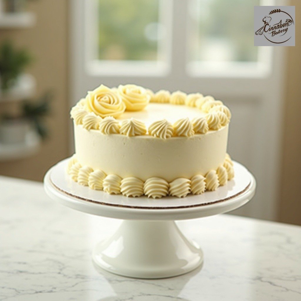 White Roses Anniversary Cake
